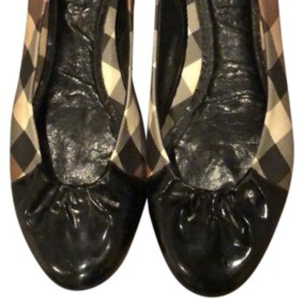 Burberry Black Nova Check Ballerina Flats